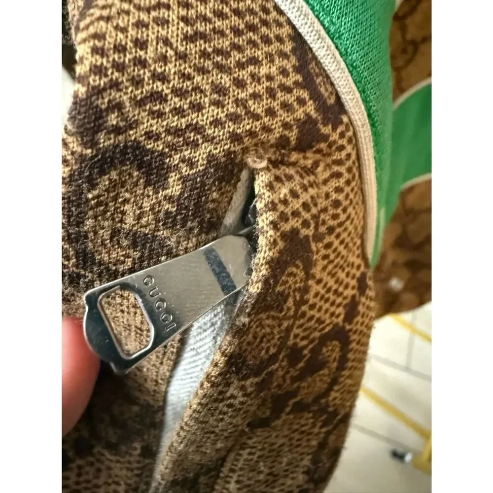 Preloved Gucci  GG Monogram Track Jacket with Red & Green Chevrons size xl